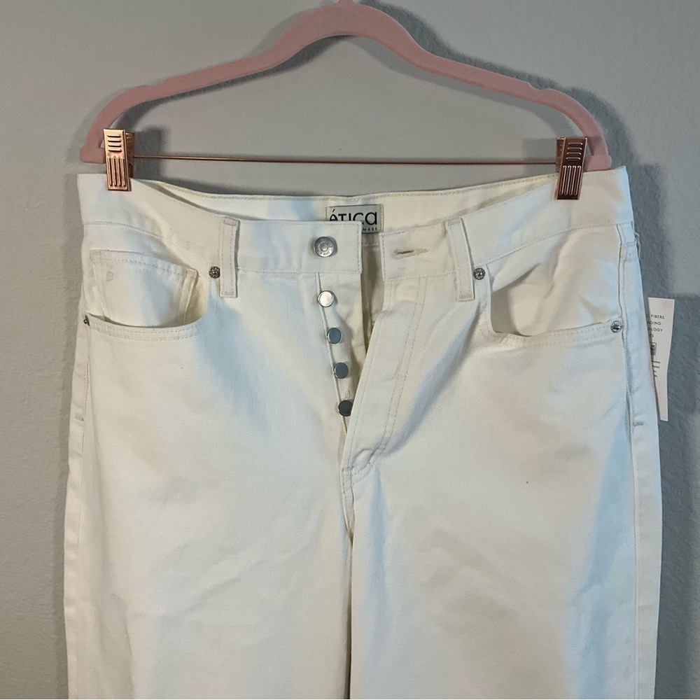 Etica White Wide Leg Jeans